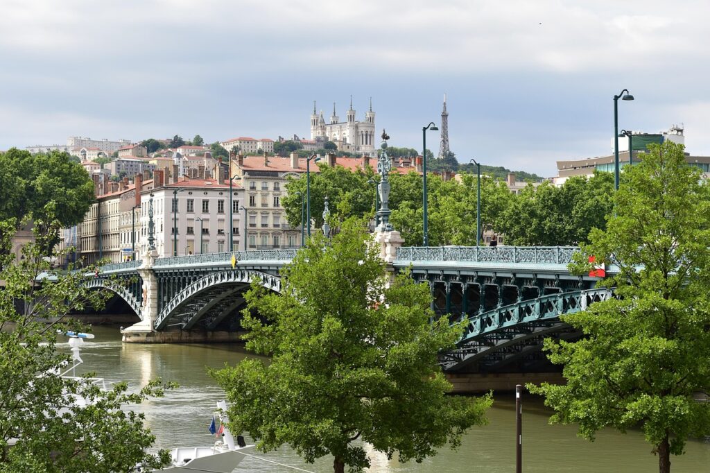lyon france river bridge 5296978